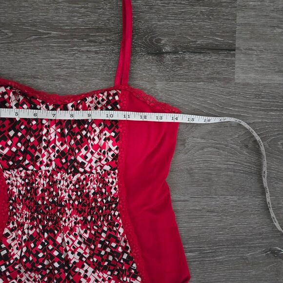 My Michelle Vintage Y2K red Black Camisole blouse Top size medium - Picture 7 of 10